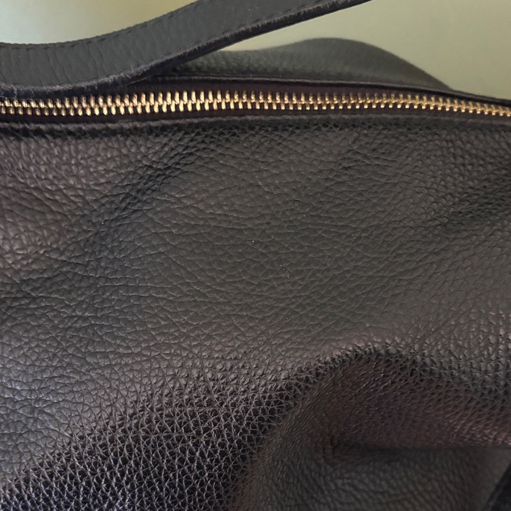 Vera Pelle Black Leather Shoulder Bag - Picture 6 of 8